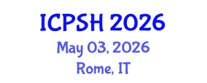 International Conference on Psychology and Social Harmony (ICPSH) May 03, 2026 - Rome, Italy