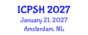 International Conference on Psychology and Social Harmony (ICPSH) January 21, 2027 - Amsterdam, Netherlands International Conference on Psychology and Social Harmony (ICPSH) January 21, 2027 - Amsterdam, Netherlands