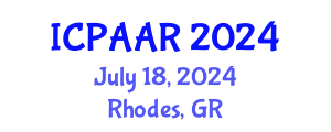 International Conference on Public Administration and Administrative Reform (ICPAAR) July 18, 2024 - Rhodes, Greece