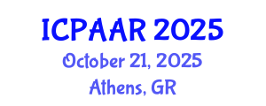 International Conference on Public Administration and Administrative Reform (ICPAAR) October 21, 2025 - Athens, Greece