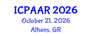 International Conference on Public Administration and Administrative Reform (ICPAAR) October 21, 2026 - Athens, Greece