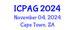 International Conference on Public Administration and Government (ICPAG) November 04, 2024 - Cape Town, South Africa