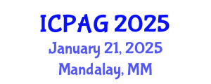 International Conference on Public Administration and Government (ICPAG) January 21, 2025 - Mandalay, Myanmar