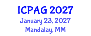 International Conference on Public Administration and Government (ICPAG) January 23, 2027 - Mandalay, Myanmar