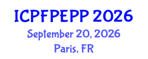 International Conference on Public Finance, Public Economics and Public Policy (ICPFPEPP) September 20, 2026 - Paris, France