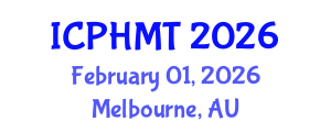 International Conference on Public Health and Medical Technology (ICPHMT) February 01, 2026 - Melbourne, Australia