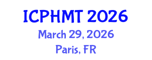 International Conference on Public Health and Medical Technology (ICPHMT) March 29, 2026 - Paris, France