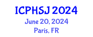 International Conference on Public Health and Social Justice (ICPHSJ) June 20, 2024 - Paris, France