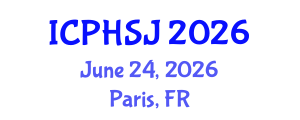 International Conference on Public Health and Social Justice (ICPHSJ) June 24, 2026 - Paris, France