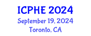 International Conference on Public Health Education (ICPHE) September 19, 2024 - Toronto, Canada