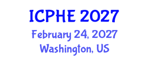 International Conference on Public Health Education (ICPHE) February 24, 2027 - Washington, United States International Conference on Public Health Education (ICPHE) February 24, 2027 - Washington, United States