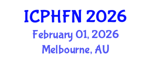International Conference on Public Health, Food and Nutrition (ICPHFN) February 01, 2026 - Melbourne, Australia