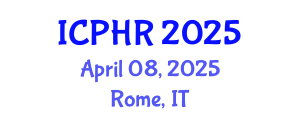 International Conference on Public Health Research (ICPHR) April 08, 2025 - Rome, Italy