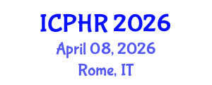 International Conference on Public Health Research (ICPHR) April 08, 2026 - Rome, Italy