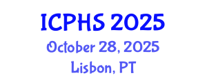 International Conference on Public Health Systems (ICPHS) October 28, 2025 - Lisbon, Portugal