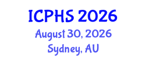 International Conference on Public Health Systems (ICPHS) August 30, 2026 - Sydney, Australia