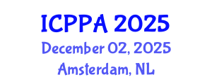 International Conference on Public Policy and Administration (ICPPA) December 02, 2025 - Amsterdam, Netherlands