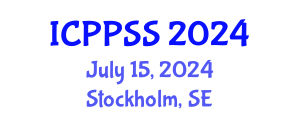 International Conference on Public Policy and Social Sciences (ICPPSS) July 15, 2024 - Stockholm, Sweden