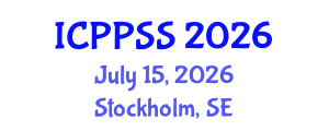 International Conference on Public Policy and Social Sciences (ICPPSS) July 15, 2026 - Stockholm, Sweden