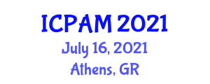 International Conference on Pure and Applied Mathematics (ICPAM) July 16, 2021 - Athens, Greece