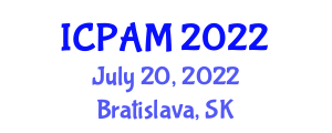 International Conference on Pure and Applied Mathematics (ICPAM) July 20, 2022 - Bratislava, Slovakia