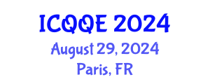 International Conference on Qualitative and Quantitative Economics (ICQQE) August 29, 2024 - Paris, France