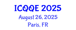 International Conference on Qualitative and Quantitative Economics (ICQQE) August 26, 2025 - Paris, France