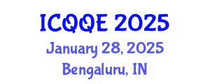 International Conference on Qualitative and Quantitative Economics (ICQQE) January 28, 2025 - Bengaluru, India