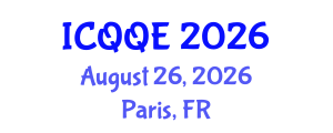 International Conference on Qualitative and Quantitative Economics (ICQQE) August 26, 2026 - Paris, France