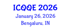 International Conference on Qualitative and Quantitative Economics (ICQQE) January 26, 2026 - Bengaluru, India International Conference on Qualitative and Quantitative Economics (ICQQE) January 26, 2026 - Bengaluru, India