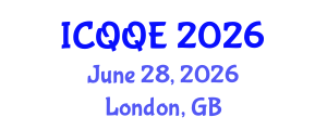 International Conference on Qualitative and Quantitative Economics (ICQQE) June 28, 2026 - London, United Kingdom