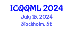 International Conference on Qualitative and Quantitative Methods in Libraries (ICQQML) July 15, 2024 - Stockholm, Sweden