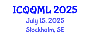International Conference on Qualitative and Quantitative Methods in Libraries (ICQQML) July 15, 2025 - Stockholm, Sweden