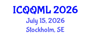 International Conference on Qualitative and Quantitative Methods in Libraries (ICQQML) July 15, 2026 - Stockholm, Sweden