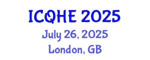 International Conference on Quality in Higher Education (ICQHE) July 26, 2025 - London, United Kingdom