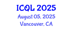 International Conference on Quantitative Linguistics (ICQL) August 05, 2025 - Vancouver, Canada