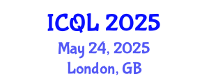 International Conference on Quantitative Linguistics (ICQL) May 24, 2025 - London, United Kingdom