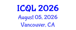 International Conference on Quantitative Linguistics (ICQL) August 05, 2026 - Vancouver, Canada