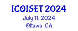 International Conference on Quantum Information Science, Engineering and Technology (ICQISET) July 11, 2024 - Ottawa, Canada