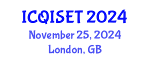 International Conference on Quantum Information Science, Engineering and Technology (ICQISET) November 25, 2024 - London, United Kingdom