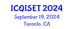 International Conference on Quantum Information Science, Engineering and Technology (ICQISET) September 19, 2024 - Toronto, Canada
