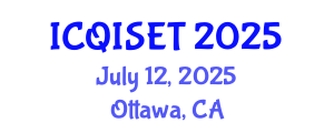 International Conference on Quantum Information Science, Engineering and Technology (ICQISET) July 12, 2025 - Ottawa, Canada