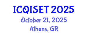 International Conference on Quantum Information Science, Engineering and Technology (ICQISET) October 21, 2025 - Athens, Greece