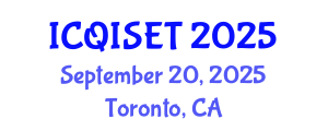 International Conference on Quantum Information Science, Engineering and Technology (ICQISET) September 20, 2025 - Toronto, Canada