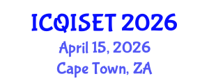 International Conference on Quantum Information Science, Engineering and Technology (ICQISET) April 15, 2026 - Cape Town, South Africa