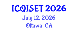 International Conference on Quantum Information Science, Engineering and Technology (ICQISET) July 12, 2026 - Ottawa, Canada