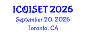 International Conference on Quantum Information Science, Engineering and Technology (ICQISET) September 20, 2026 - Toronto, Canada