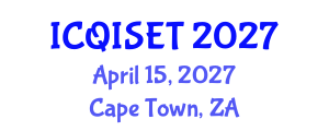 International Conference on Quantum Information Science, Engineering and Technology (ICQISET) April 15, 2027 - Cape Town, South Africa International Conference on Quantum Information Science, Engineering and Technology (ICQISET) April 15, 2027 - Cape Town, South Africa