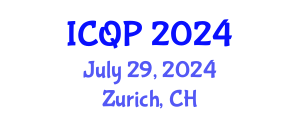 International Conference on Quantum Photonics (ICQP) July 29, 2024 - Zurich, Switzerland