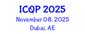 International Conference on Quantum Photonics (ICQP) November 08, 2025 - Dubai, United Arab Emirates